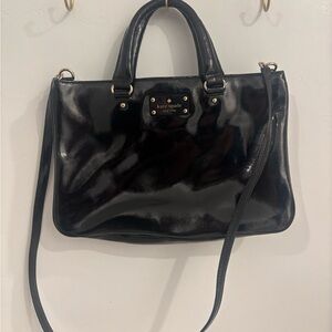 Kate Spade Glossy Black Satchel